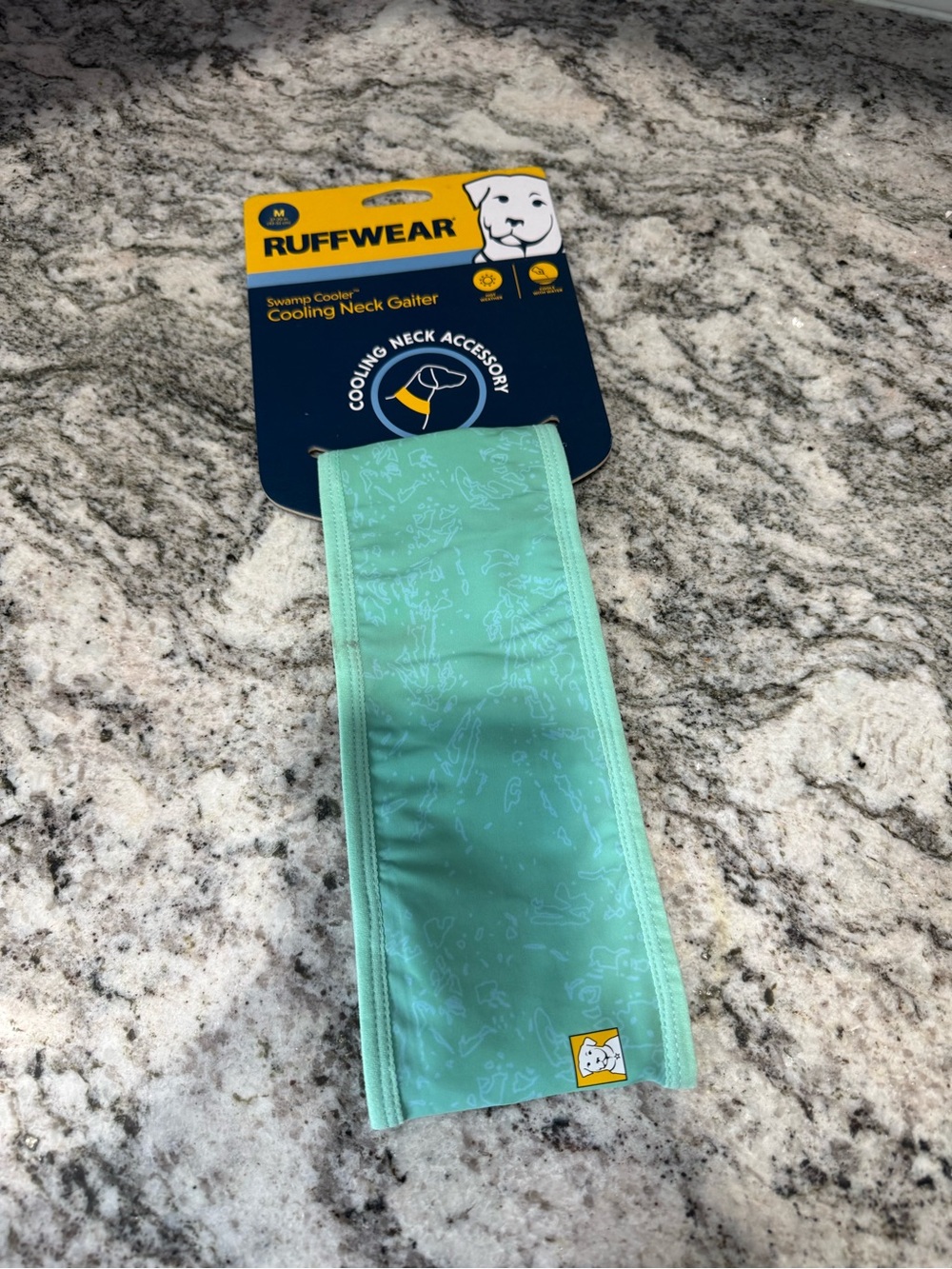 Ruffwear Swamp Cooler Dog Neck Gaiter, Aurora Teal / Heliotrope Purple, Medium